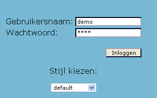 inlogscherm