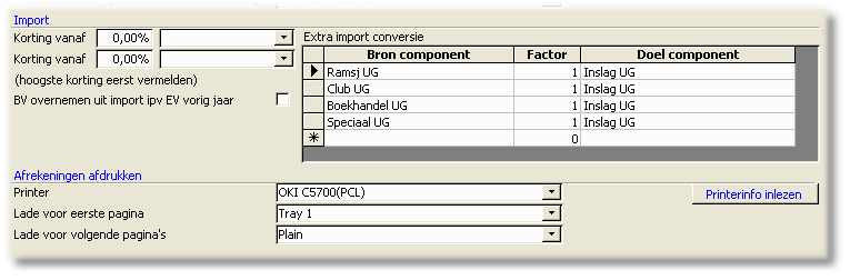 PAC algemene instellingen royalty extra