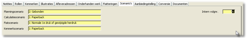 PAC Druk tabblad Scenarios