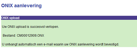 PAC ONIX CvdM Upload succesvol