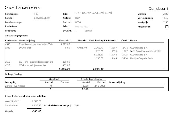 PAC Rapportages Onderhandenwerk