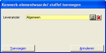 PAC Stam Kenmerkbeheer Toevoegen staffel
